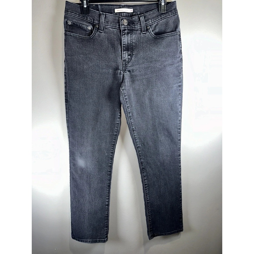 Levi's Womens 414 Relaxed Stretch Black Jeans Size 28 Measured 31W 28L